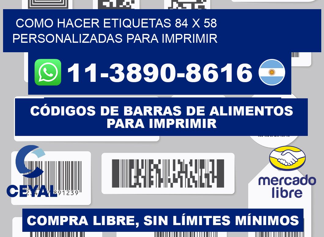 como hacer etiquetas 84 x 58 personalizadas para imprimir