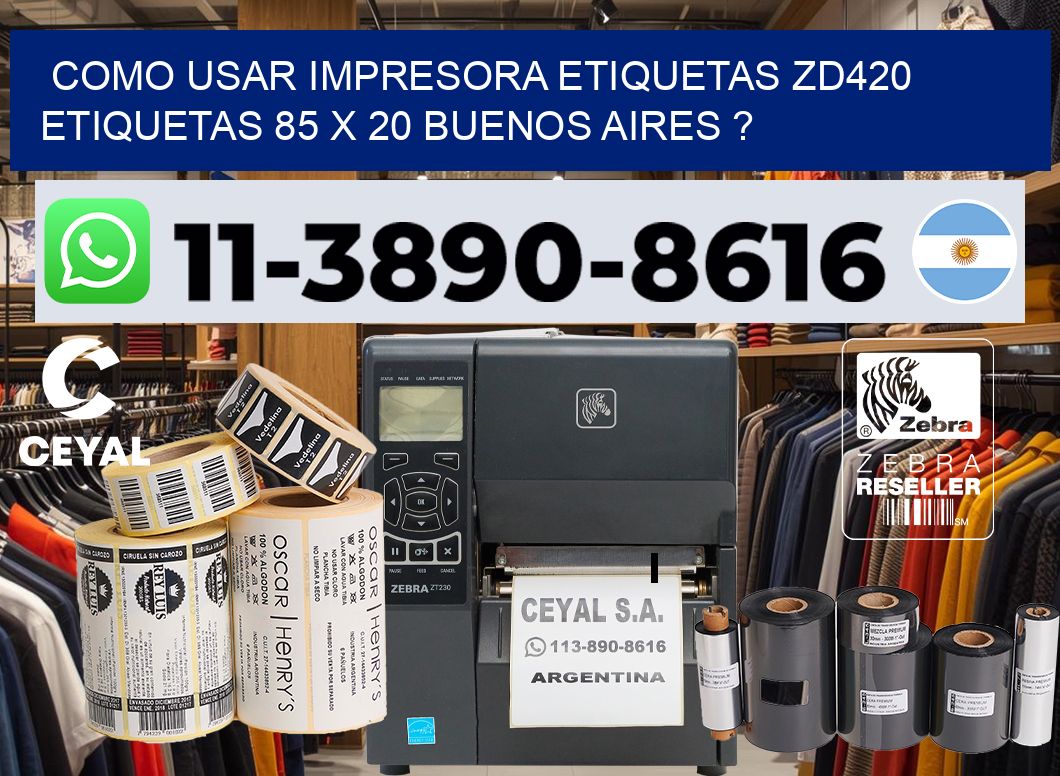 como usar impresora etiquetas zd420 etiquetas 85 x 20 Buenos Aires ?