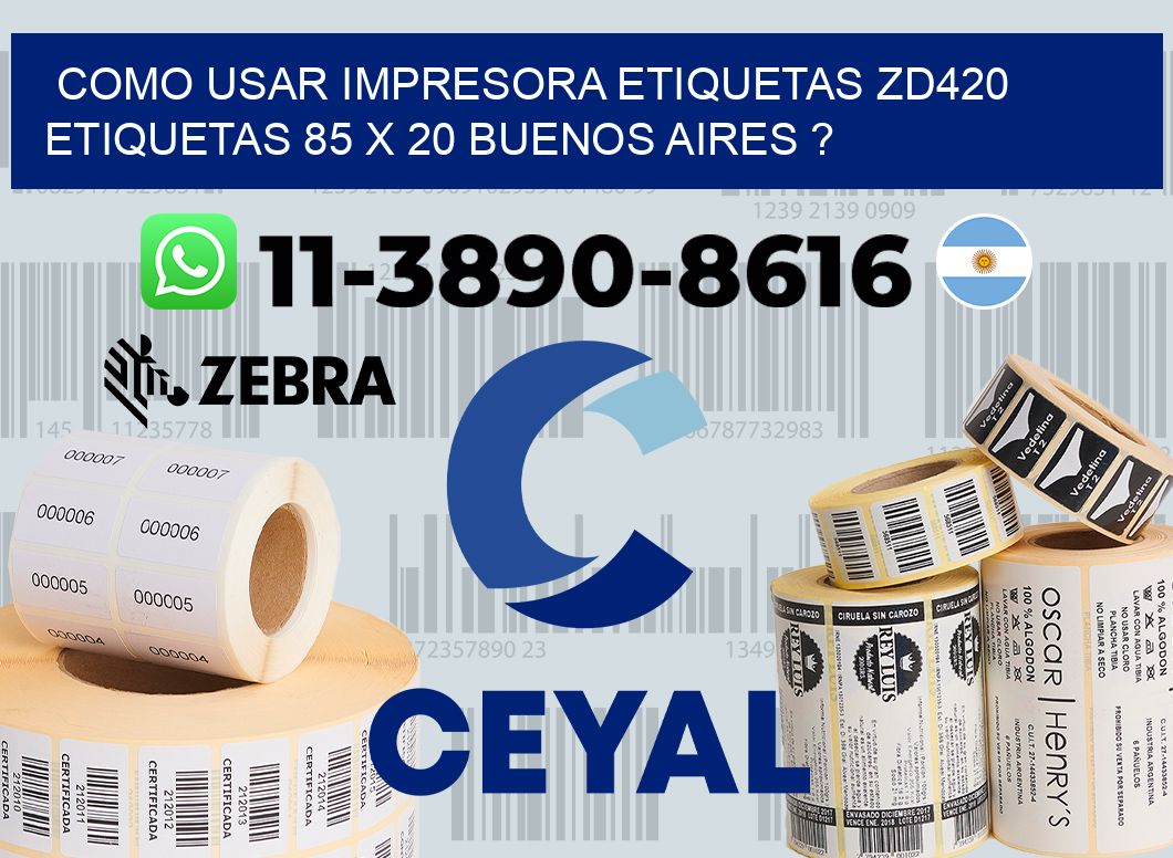 como usar impresora etiquetas zd420 etiquetas 85 x 20 Buenos Aires ?