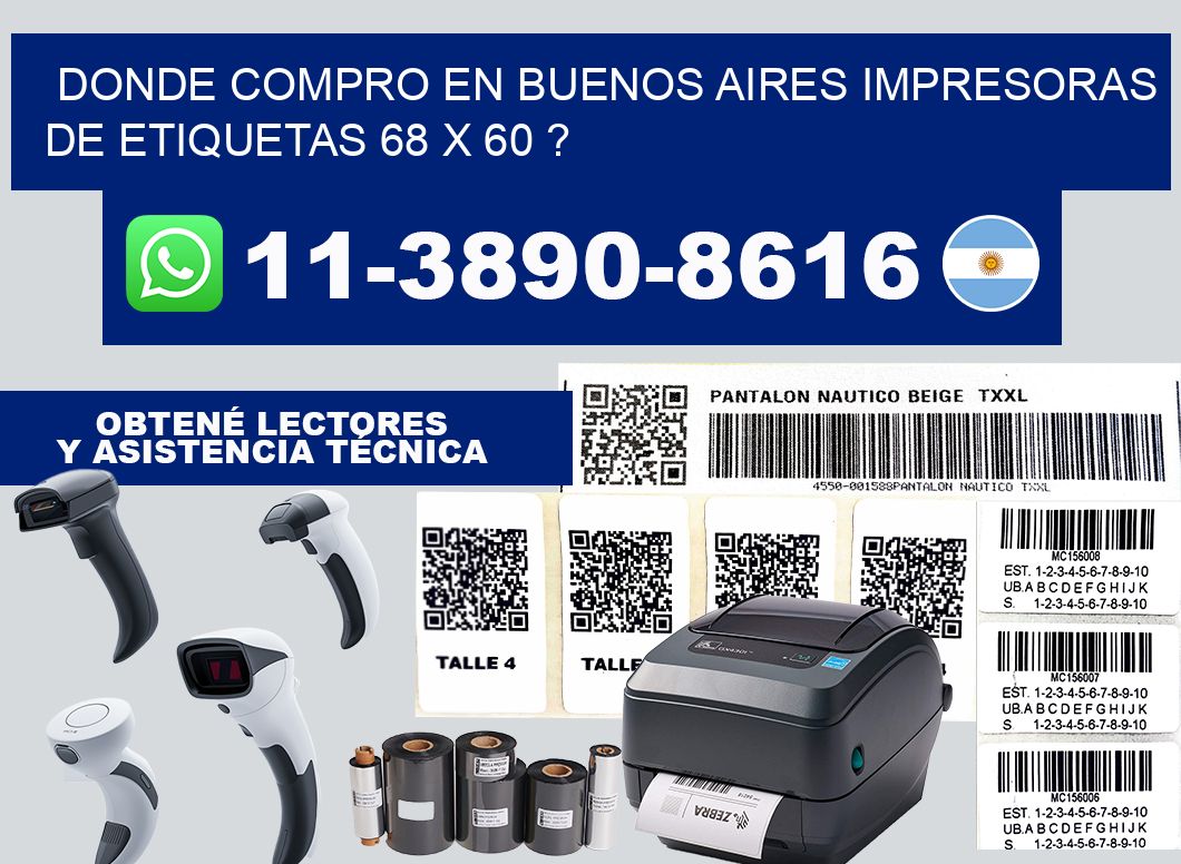donde compro en buenos aires impresoras de etiquetas 68 x 60 ?