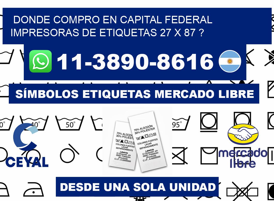 donde compro en capital federal impresoras de etiquetas 27 x 87 ?