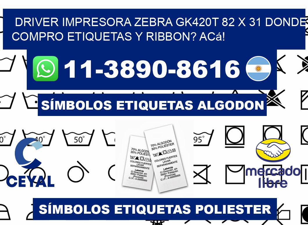 driver impresora zebra gk420t 82 x 31 Donde compro etiquetas y ribbon? Acá!