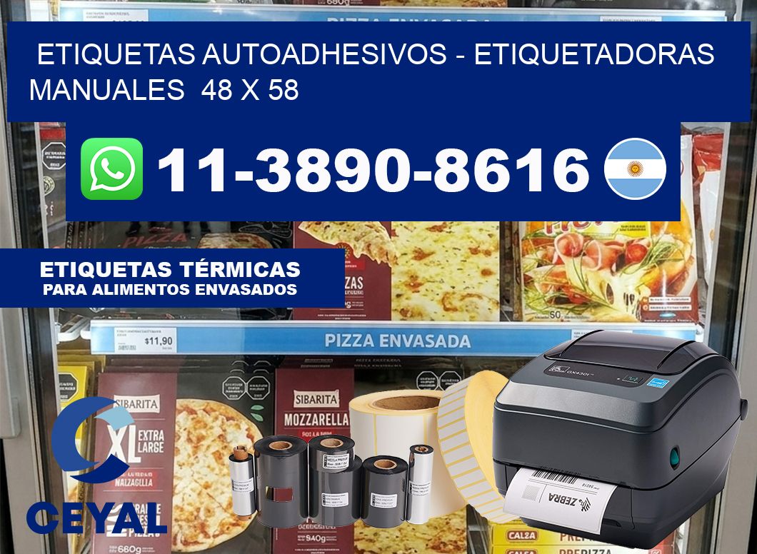 etiquetas autoadhesivos – Etiquetadoras Manuales  48 x 58