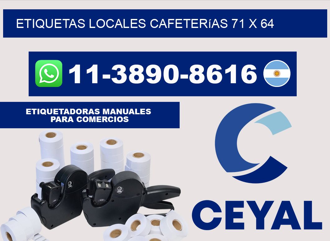 etiquetas locales cafeterías 71 x 64