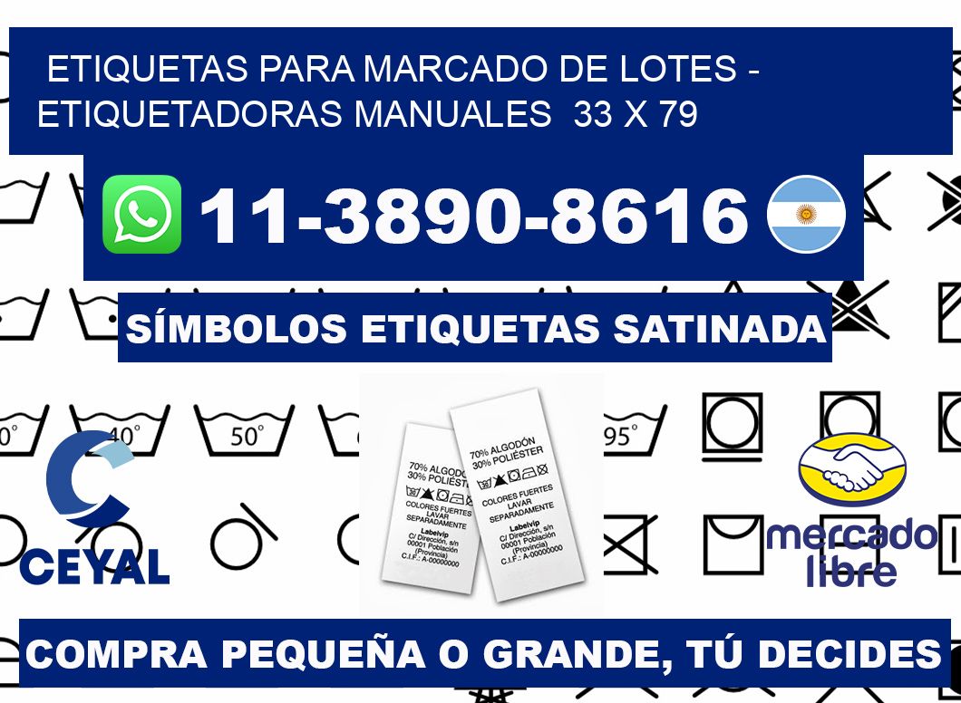 etiquetas para marcado de lotes - Etiquetadoras Manuales  33 x 79