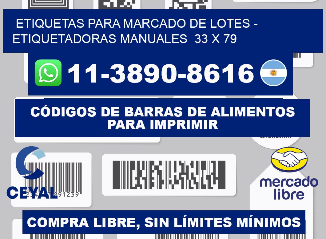 etiquetas para marcado de lotes - Etiquetadoras Manuales  33 x 79