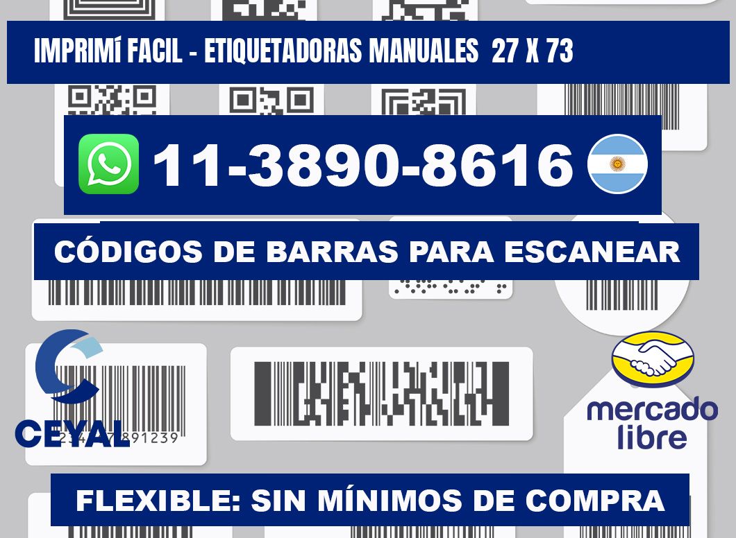 imprimí facil - Etiquetadoras Manuales  27 x 73