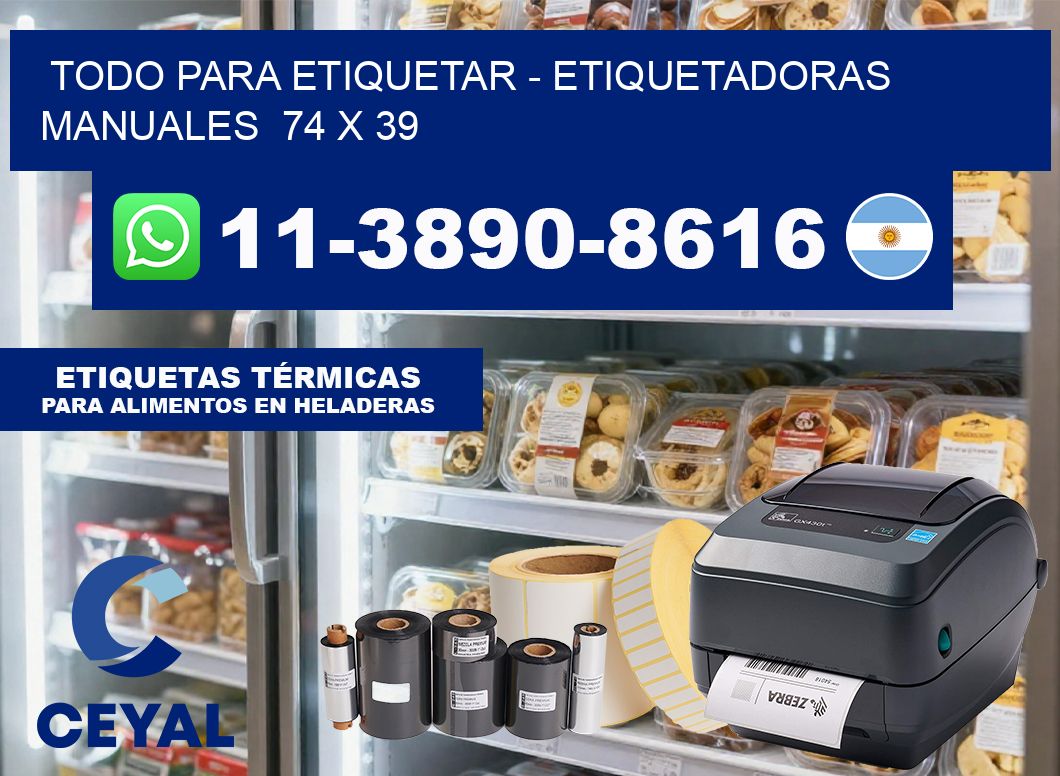 todo para etiquetar – Etiquetadoras Manuales  74 x 39