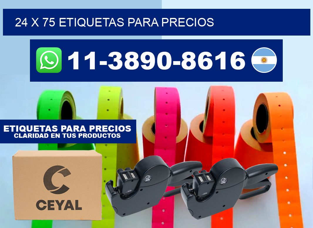 24 x 75 etiquetas para precios