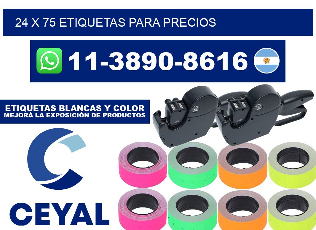 24 x 75 etiquetas para precios