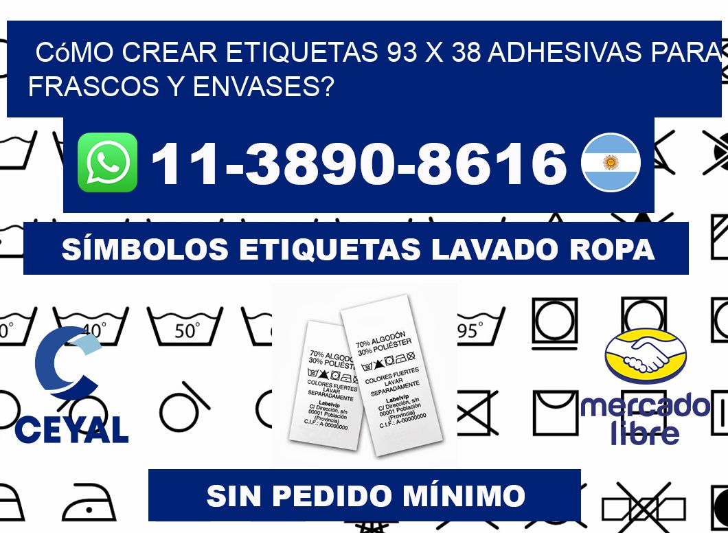 Cómo crear etiquetas 93 x 38 adhesivas para frascos y envases?