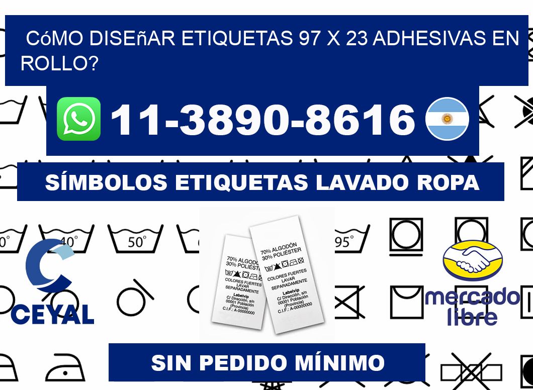 Cómo diseñar etiquetas 97 x 23 adhesivas en rollo?