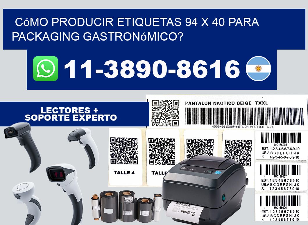 Cómo producir etiquetas 94 x 40 para packaging gastronómico?