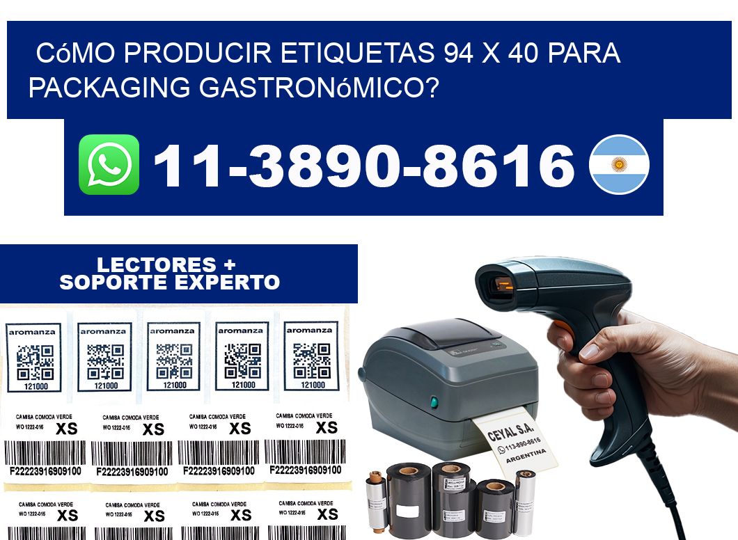 Cómo producir etiquetas 94 x 40 para packaging gastronómico?