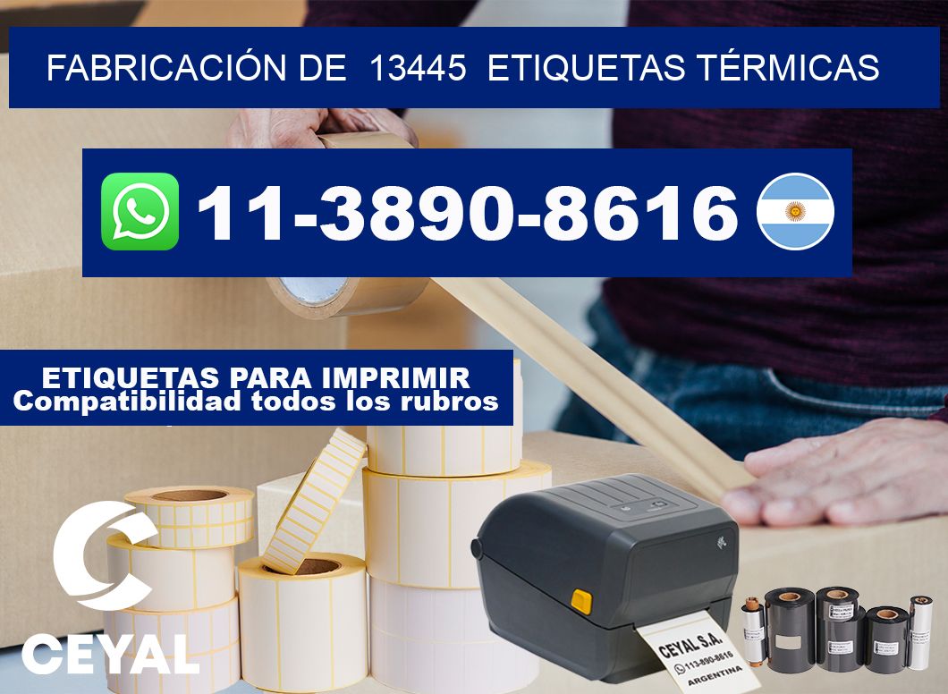 FABRICACIÓN DE 13445 ETIQUETAS TÉRMICAS