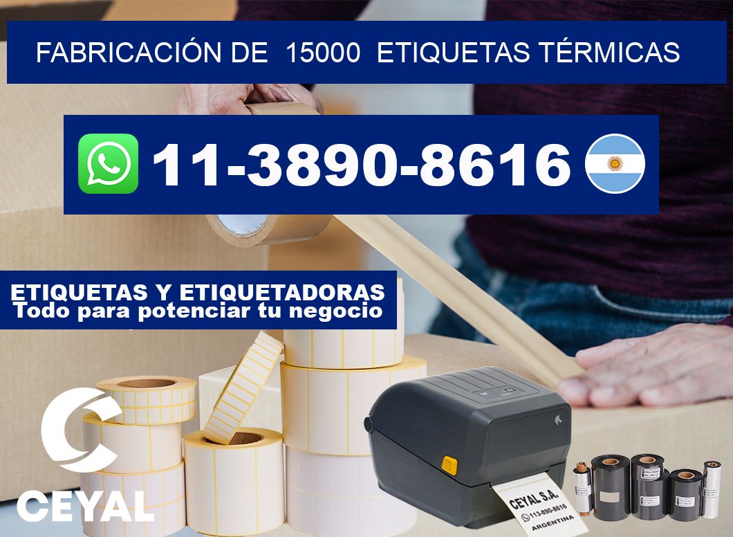 FABRICACIÓN DE  15000  ETIQUETAS TÉRMICAS
