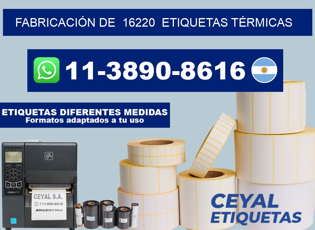 FABRICACIÓN DE  16220  ETIQUETAS TÉRMICAS