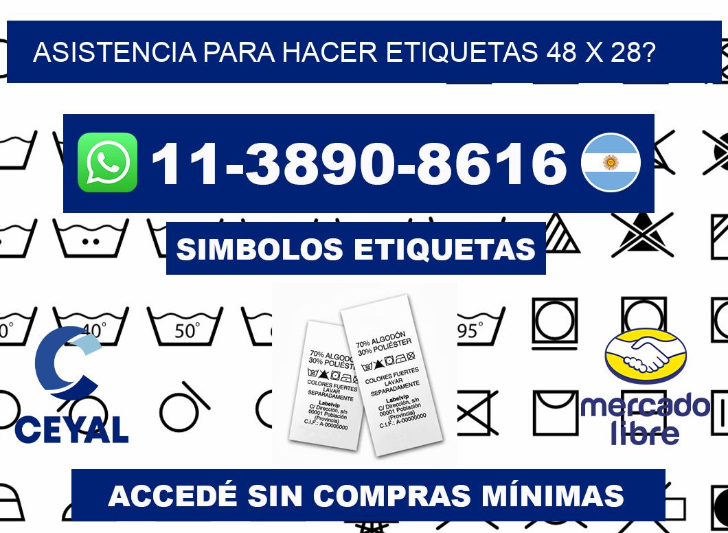 asistencia para hacer etiquetas 48 x 28?