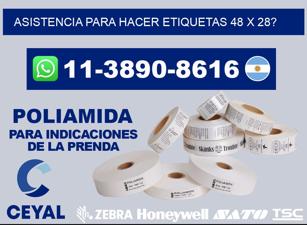 asistencia para hacer etiquetas 48 x 28?