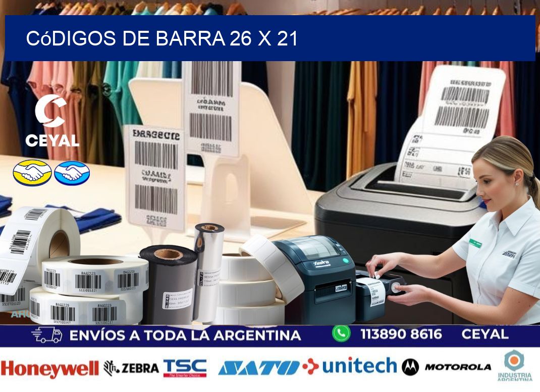 códigos de barra 26 x 21