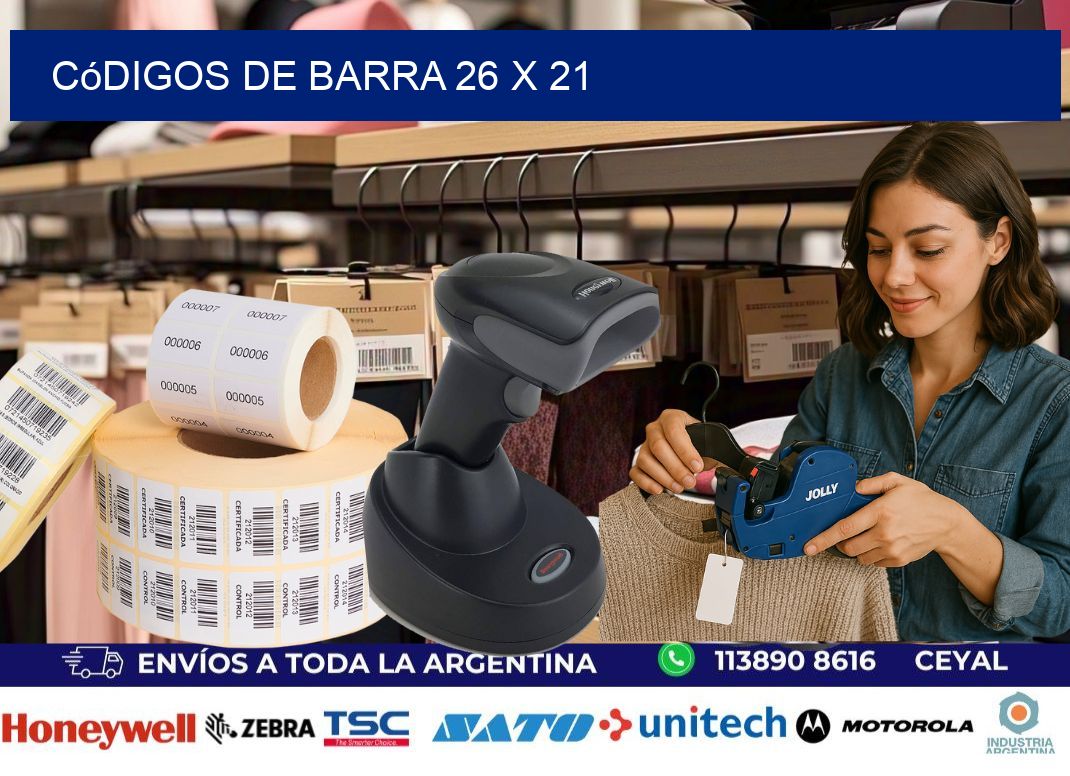 códigos de barra 26 x 21