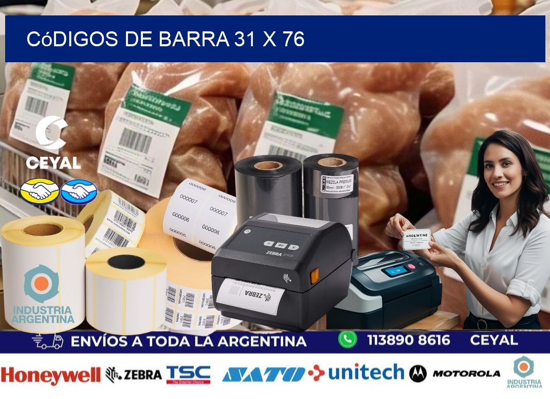 códigos de barra 31 x 76