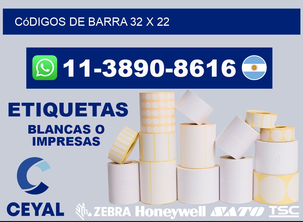 códigos de barra 32 x 22