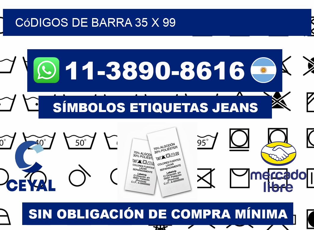 códigos de barra 35 x 99