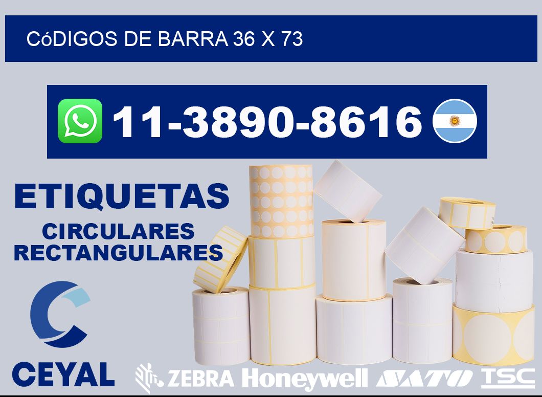 códigos de barra 36 x 73
