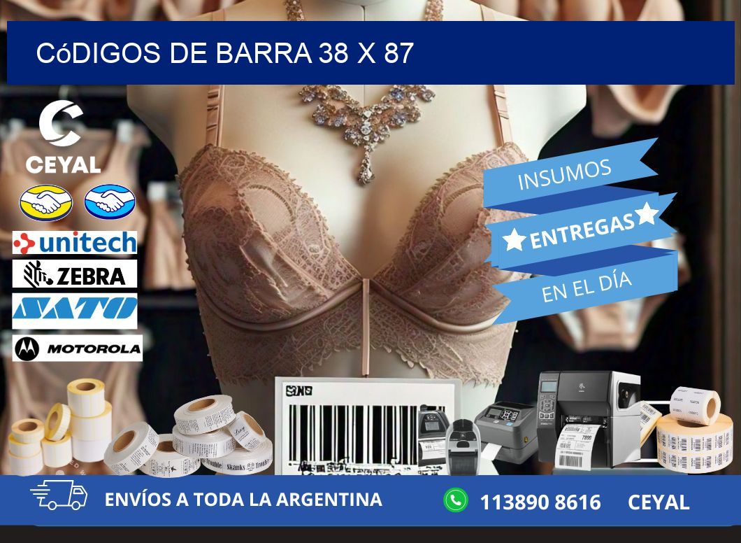 códigos de barra 38 x 87
