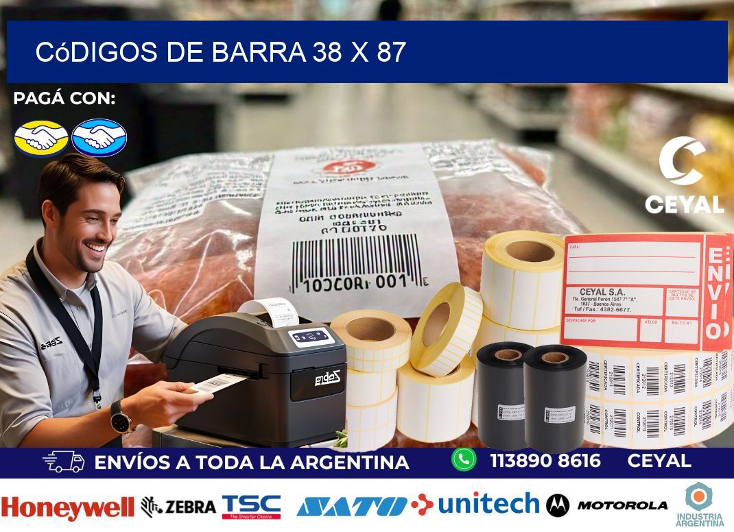 códigos de barra 38 x 87