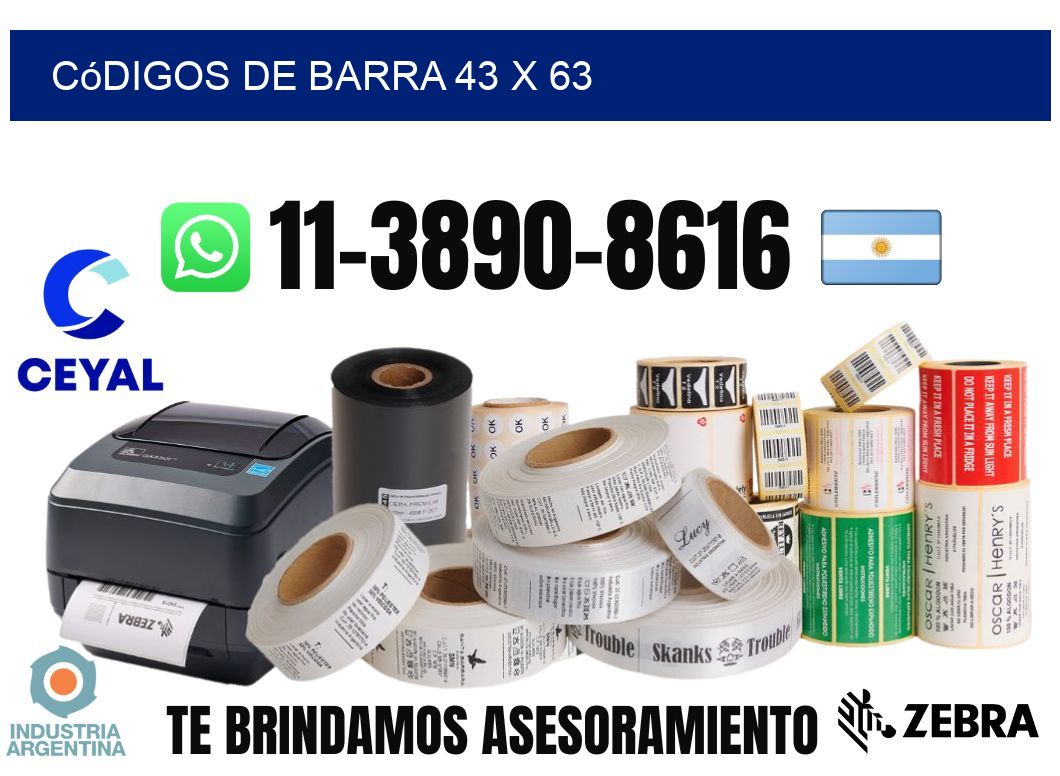 códigos de barra 43 x 63