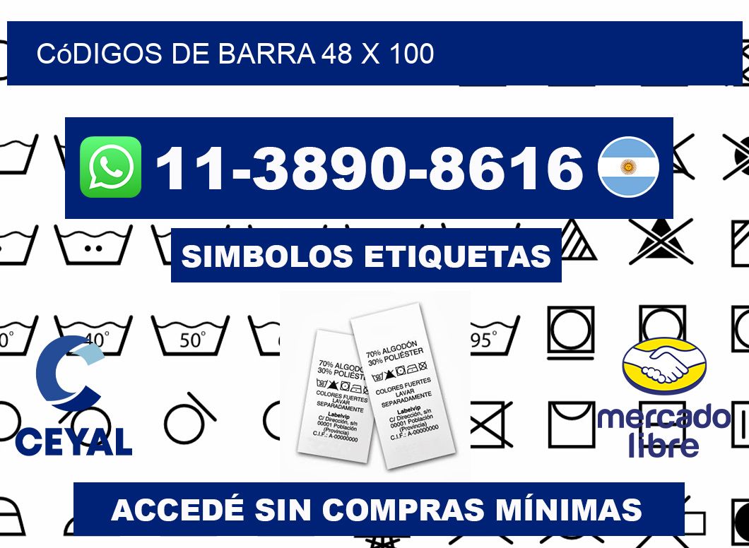 códigos de barra 48 x 100