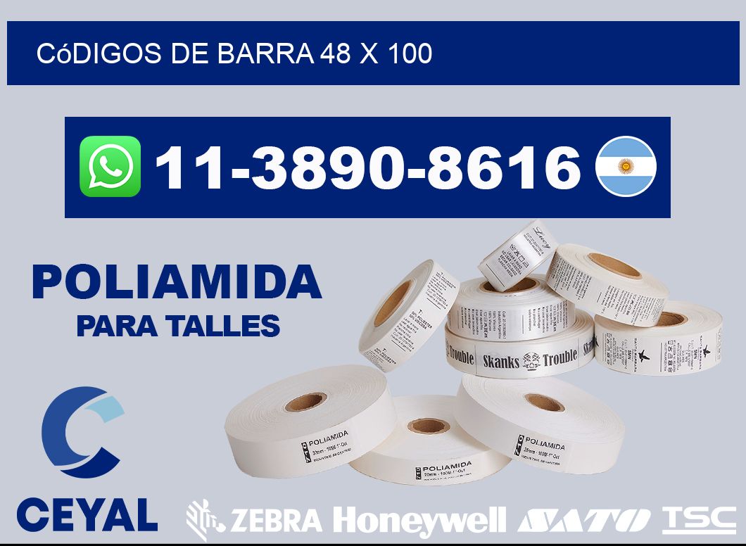 códigos de barra 48 x 100