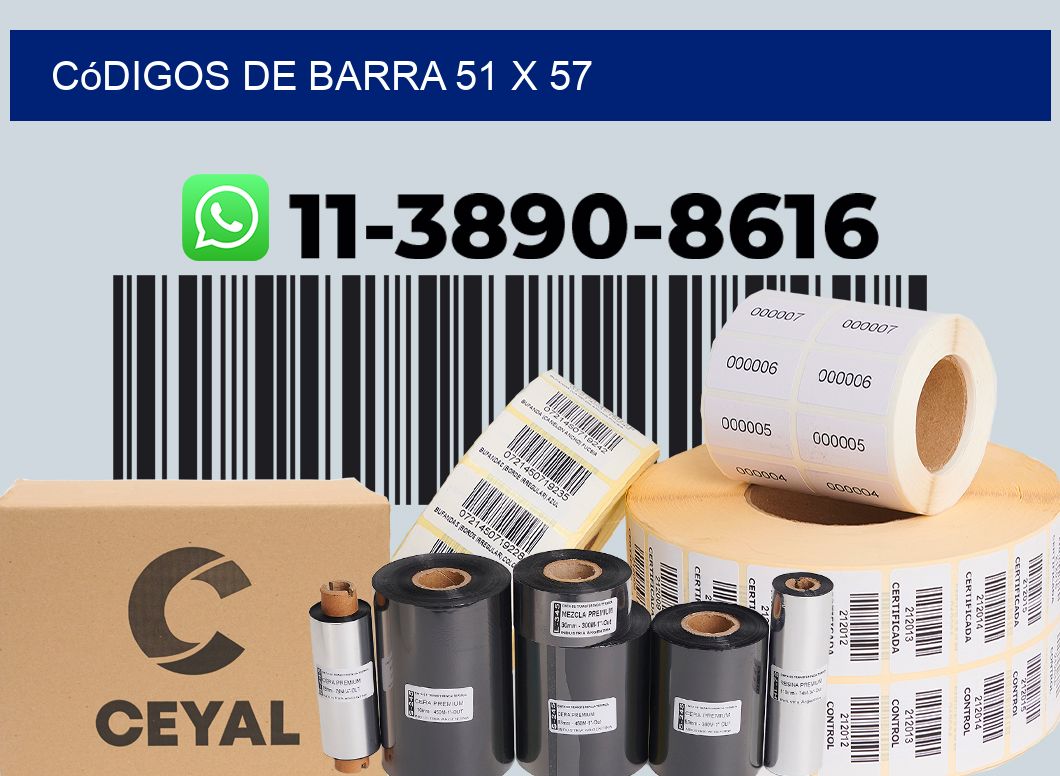 códigos de barra 51 x 57