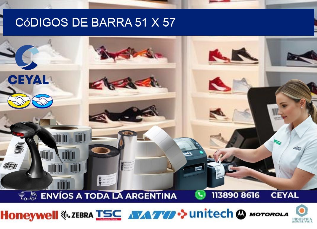códigos de barra 51 x 57