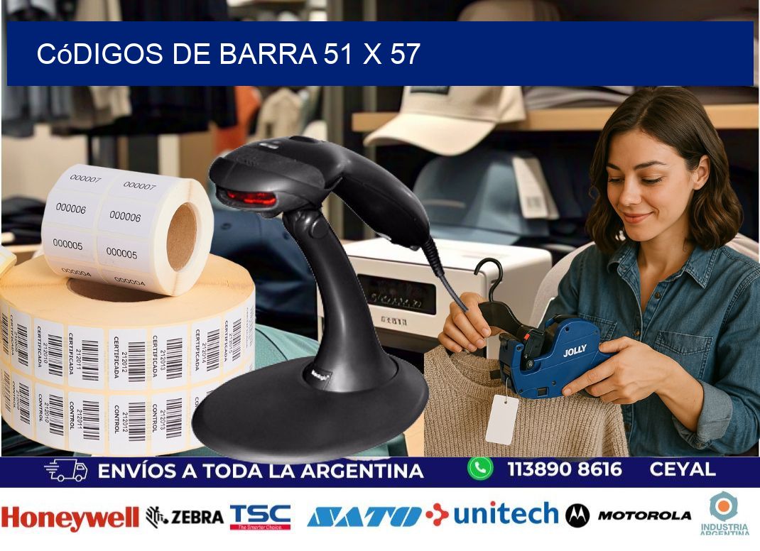 códigos de barra 51 x 57