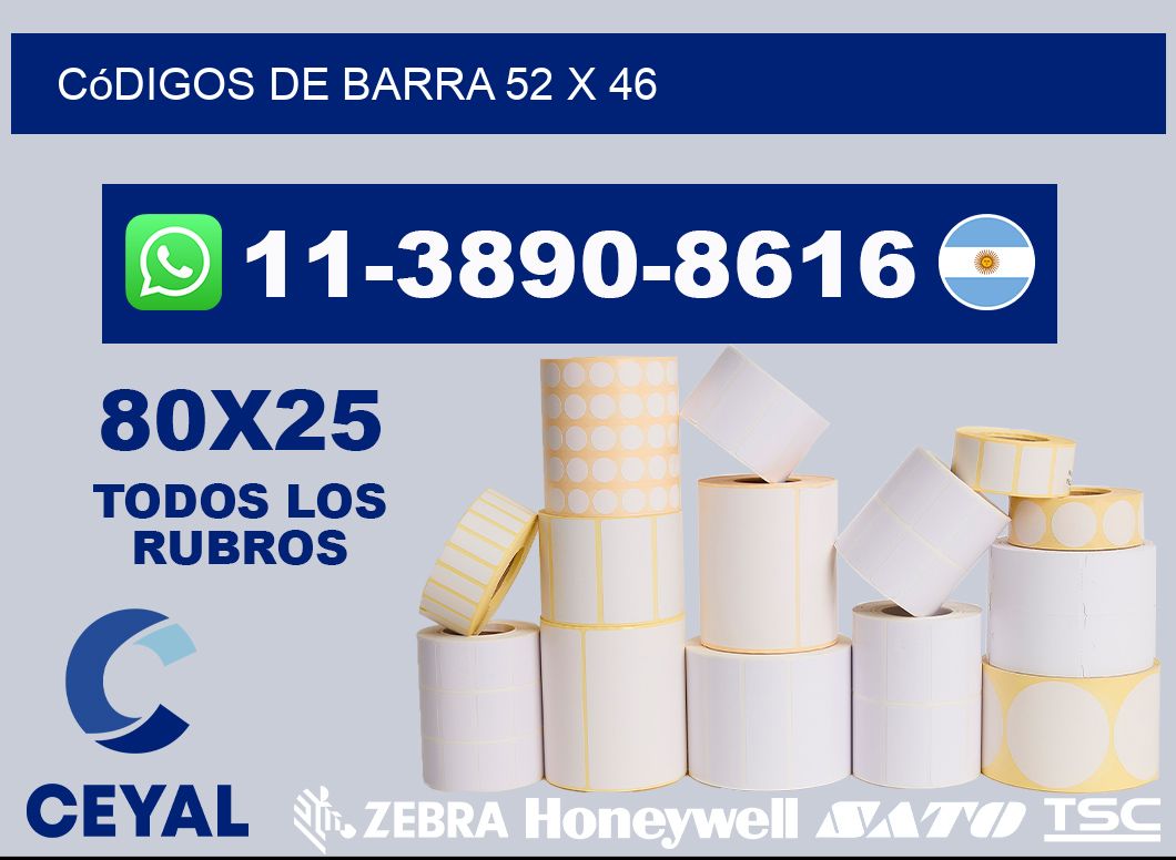 códigos de barra 52 x 46
