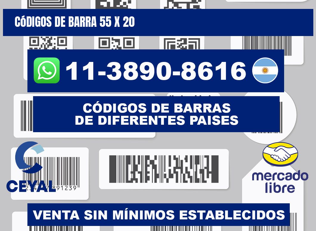 códigos de barra 55 x 20