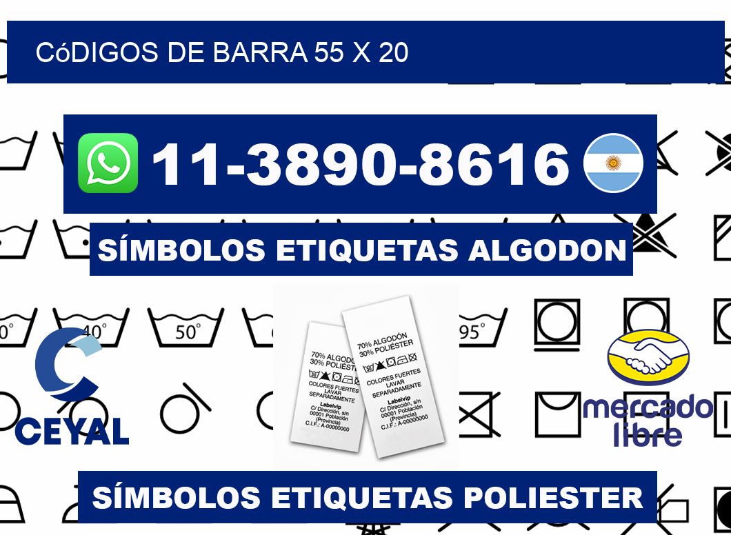 códigos de barra 55 x 20