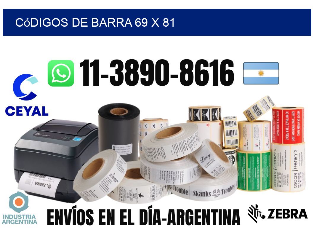 códigos de barra 69 x 81