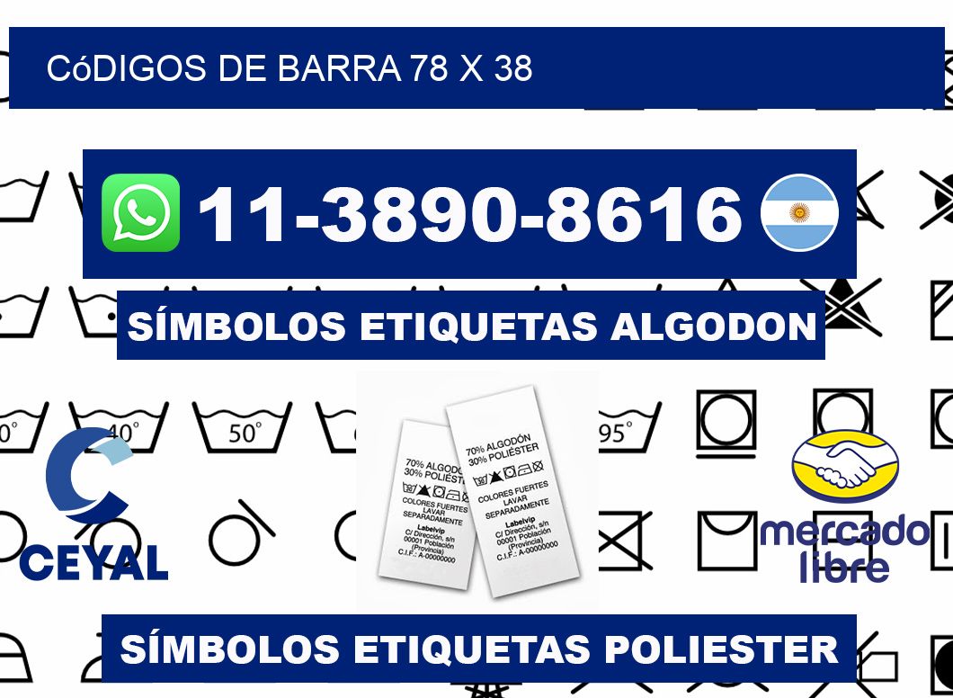 códigos de barra 78 x 38