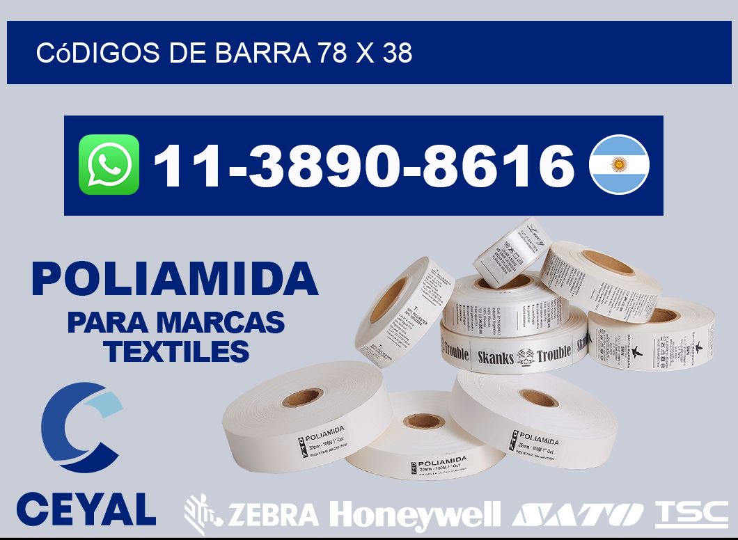 códigos de barra 78 x 38