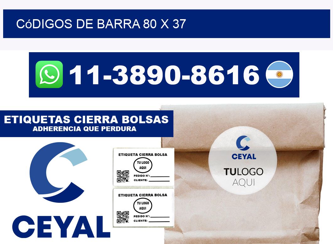 códigos de barra 80 x 37