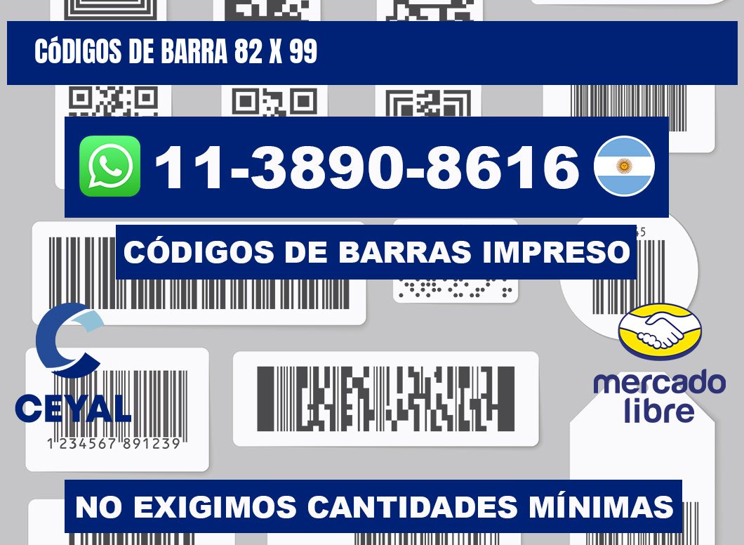 códigos de barra 82 x 99