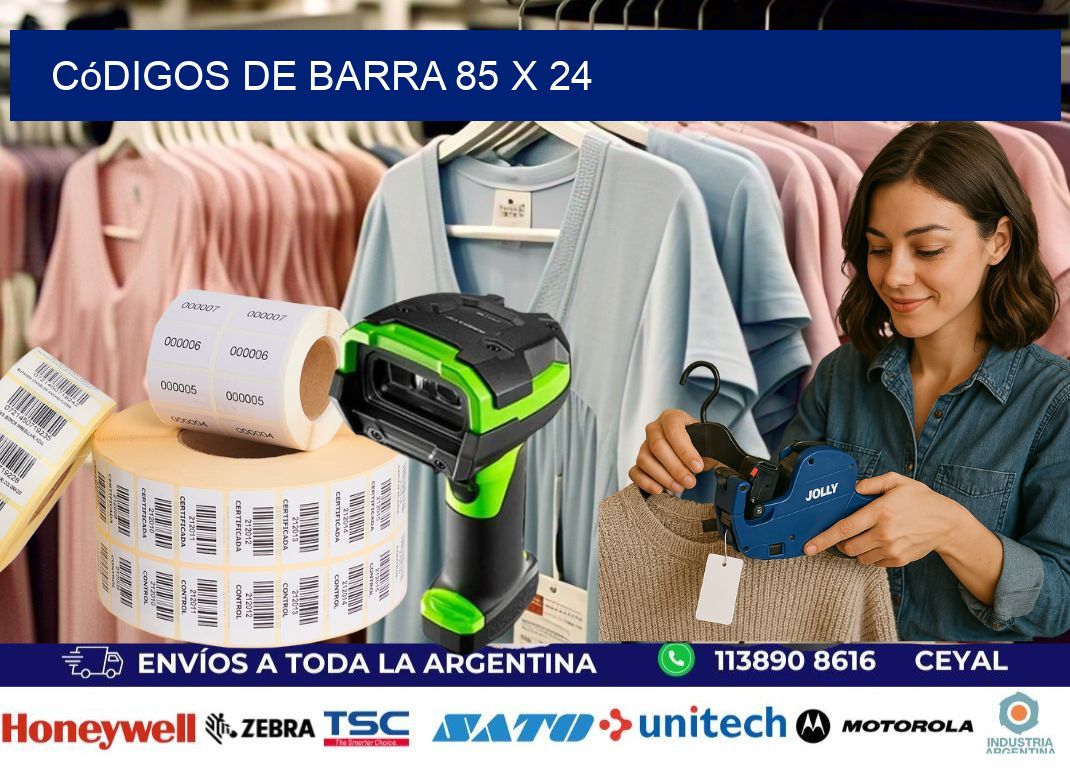 códigos de barra 85 x 24