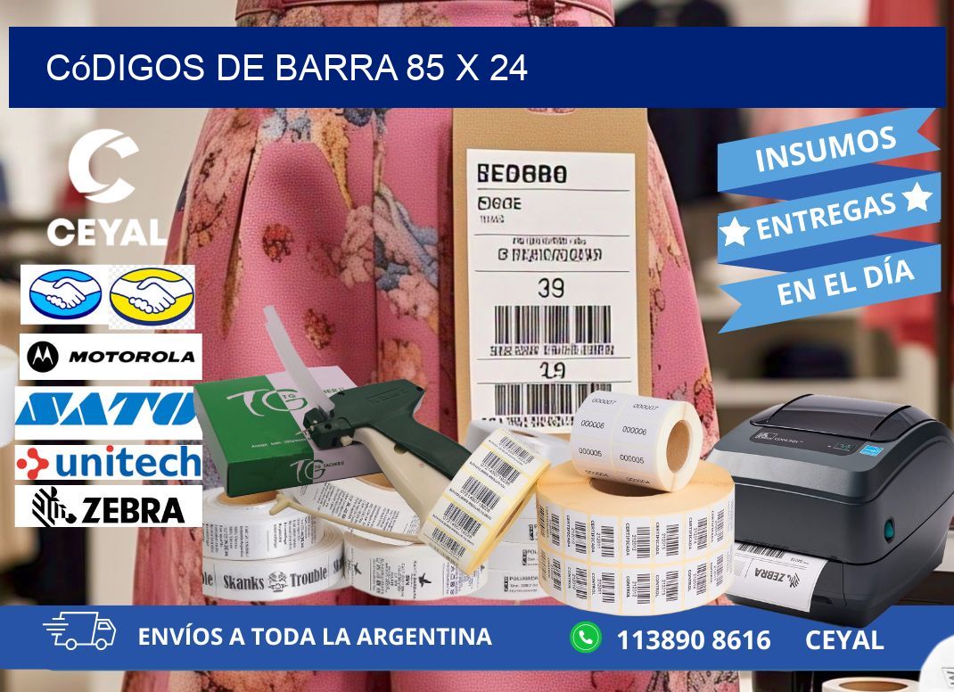 códigos de barra 85 x 24