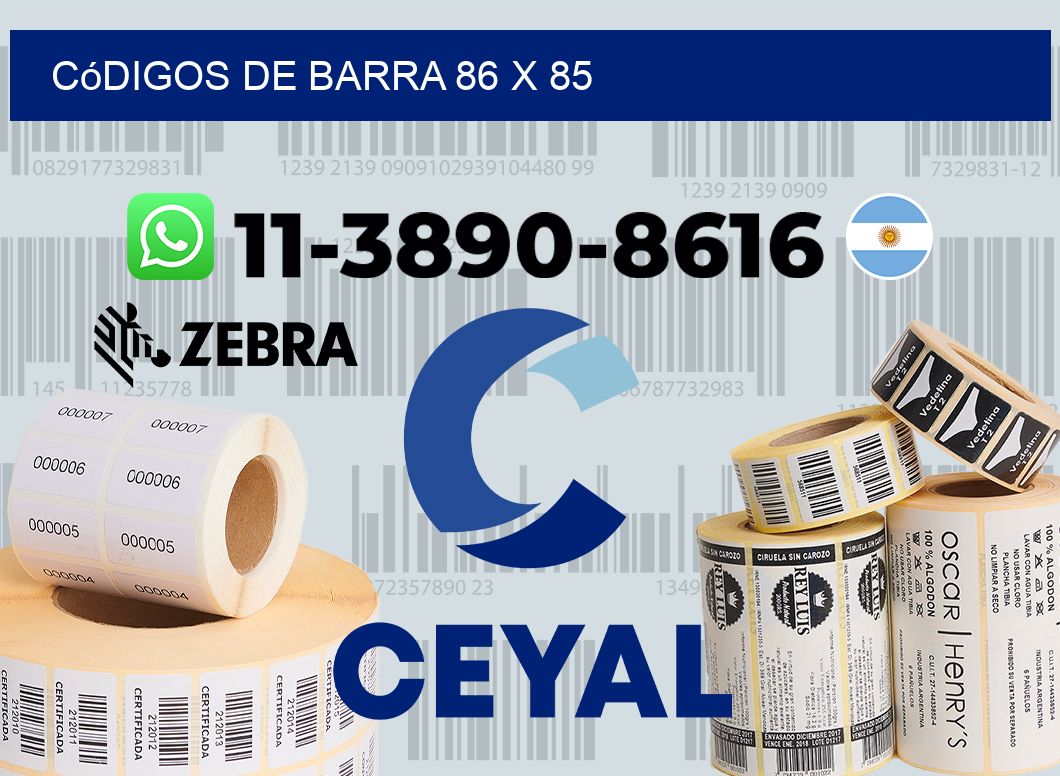 códigos de barra 86 x 85