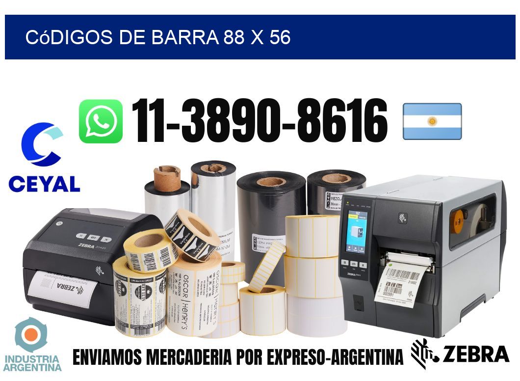 códigos de barra 88 x 56