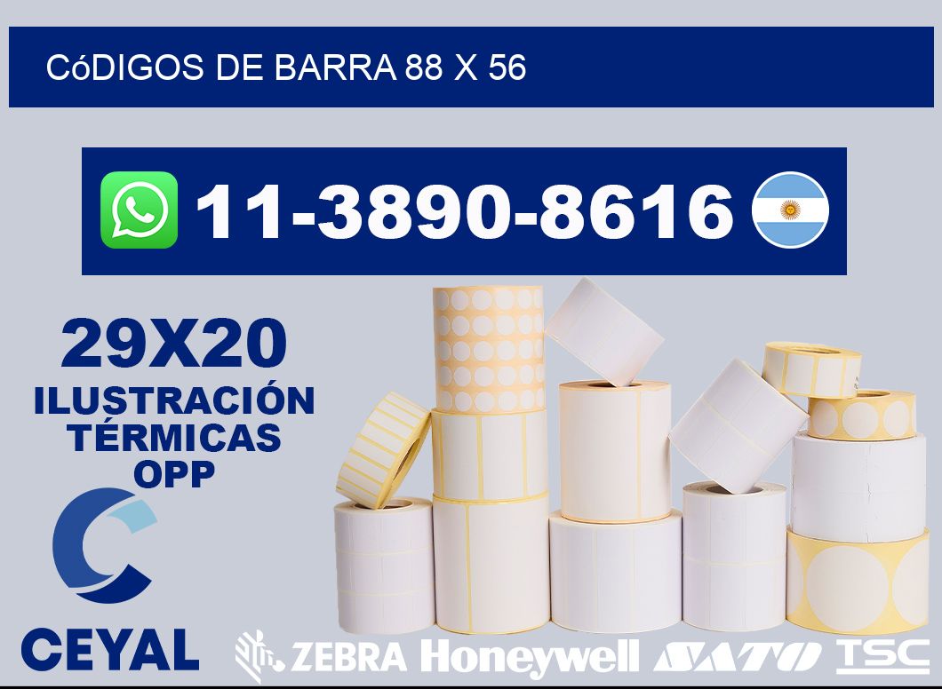 códigos de barra 88 x 56